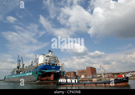 Deutschland - Bremen - Bremerhaven. Porto. Schiffe Stockfoto