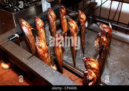 Deutschland - Bremen - Bremerhaven. Franke-Fischerei-Industrie. Geräucherter Fisch Stockfoto