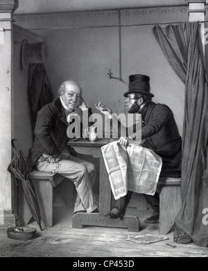 Politik in einer Auster-Haus, 1851 Stockfoto