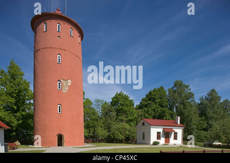 Lettland Kurzeme Region (Courland) Talsi Bezirk Nationalpark Schlitz Schlitz. Leuchtturm (erbaut im Jahre 1849, nicht mehr in Betrieb Stockfoto