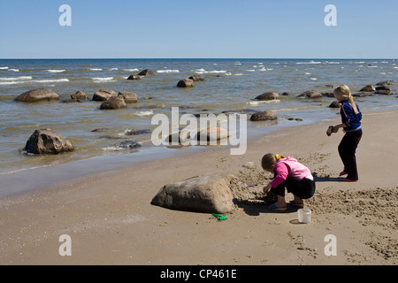 Lettland - Region Kurzeme (Courland) - Talsi Bezirk - Roja. Strand an der Ostsee Stockfoto