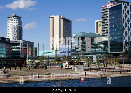 Media City UK Salford Quays an den Ufern des Manchester Ship Canal in der Nähe von Manchester Midlands England uk gb Stockfoto