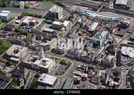 Luftaufnahme von Barnsley Stadtzentrum Stockfoto