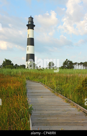 Bodie Island Leuchtturm auf den Outer Banks von North Carolina-vertikal Stockfoto