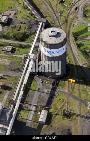 Luftbild von Scunthorpe Steel Works, wieder von British Steel betrieben Stockfoto