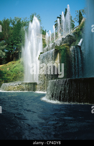 Lazio - Tivoli (Rm) - Villa Este (UNESCO-Weltkulturerbe, 2001). Brunnen von Neptun, 1930. Insbesondere. Stockfoto