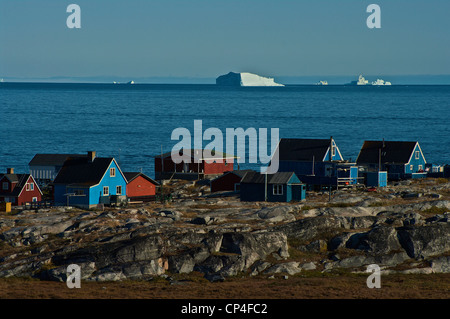 Grönland - Süd-West-Küste - Qaasuitsup Kommunia - Diskoinsel - Qeqertarsuaq (oder Godhavn). Stockfoto