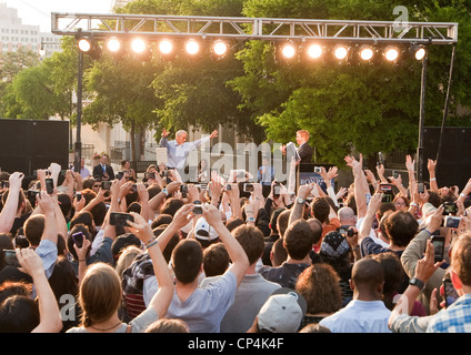 12. April 2012 San Antonio, Texas: GOP Präsidentschaftskandidaten Ron Paul endet seine Kampagne Schaukel durch seine Heimatstaat Stockfoto