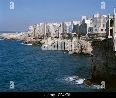 Apulien - Polignano a Mare (Ba). Der Küste. Stockfoto