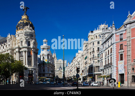 Spanien, Madrid, Centro Region, Metropolitan Building, tagsüber Stockfoto