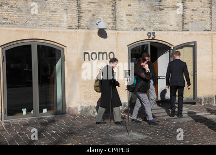 Eintritt zum alten berühmten Noma Restaurant an der Strandgade in Kopenhagen, Dänemark Stockfoto