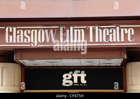 Glasgow Film Theatre Schild, Rose Street, Schottland, Großbritannien Stockfoto