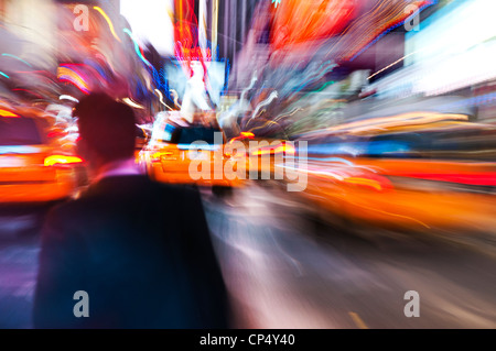 Beschleunigung NYC taxis Stockfoto