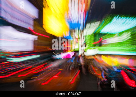 New York City Auto Rückleuchten Stockfoto