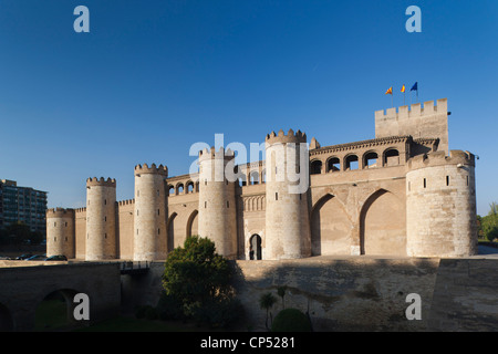 Spanien, Region Aragón, Provinz Saragossa, Zaragoza, Aljaferia, 11. Jahrhundert islamischen Palast Stockfoto