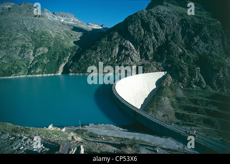 Valle d ' Aosta - Valpelline - Dam Place Moulin. Stockfoto