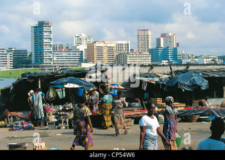 Elfenbeinküste ABIDJAN Markt Treichville Stockfoto