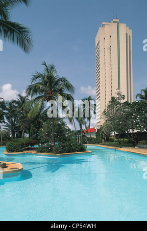 Côte d ' Ivoire - Abidjan. Der Pool des Hotel Ivoire. Stockfoto