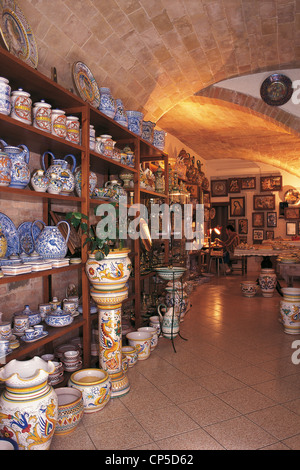 Umbrien Deruta Shop Handwerk Keramik Stockfoto