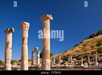 Antiken Säulen von Ephesus Stockfoto