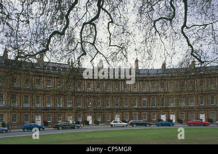 Vereinigtes Königreich-England-Bad (Weltkulturerbe der UNESCO, 1987). Königs-Zirkus (Architekt John Wood dem jüngeren, 1767 – 1774). Stockfoto