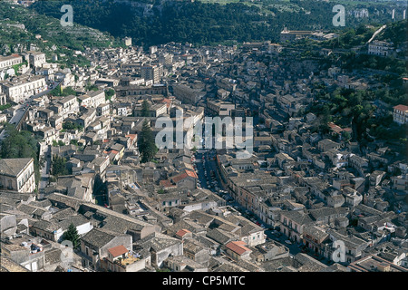 Sizilien - Modica (RG), Blick mit CORSO UMBERTO I Stockfoto