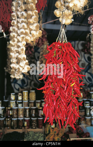 Apulien Gargano STAND mit lokalen Lebensmitteln Stockfoto