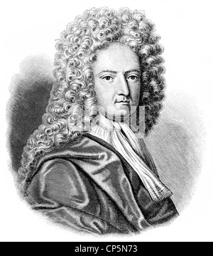 Daniel Defoe, 1661-1731, ein englischer Händler, Schriftsteller und Journalist, Autor von Robinson Crusoe Stockfoto