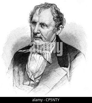 James Fenimore Cooper, 1789-1851, ein amerikanischer Schriftsteller der Romantik, Autor von The Lederstrumpf-Erzählung Stockfoto