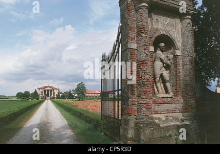 Veneto - Grumolo Abbadesse (Vi), Vancimuglio Dorf. Villa Chiericati (Architekt Andrea Palladio, 1550). Stockfoto