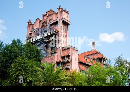 Hollywood Tower Hotel in Disneys Hollywood Studios. Stockfoto