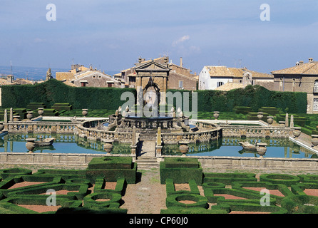 Bagnaia Lante Lazio Villengärten Stockfoto