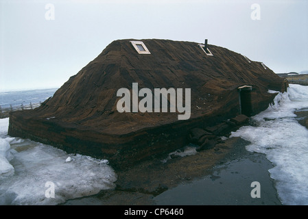 Kanada - Newfoundland - l ' Anse Aux Meadows (Erbe der "Menschheit" UNESCO, 1978). Ehemalige Wikingerdorf, X. Jahrhundert. Stockfoto