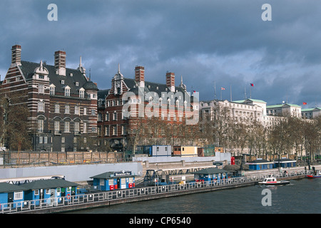 Vereinigtes Königreich - England - London. Böschung an der Themse Stockfoto