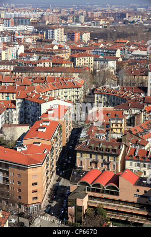 Eine Ansicht von Turin, Italien, von der Mole Antonelliana Stockfoto