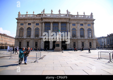 Eine Ansicht des Palazzo Madama in Turin, Italien Stockfoto