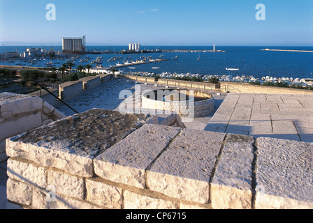 Apulien - Barletta (Ba). Der Schlossterrasse. Stockfoto