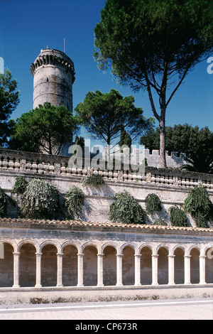 APULIEN - ORIA (BR). Das Schloss, ein zylindrischer Turm Stockfoto