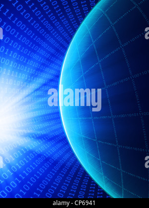Abstrakte Binärcode Hintergrund illustration Stockfoto