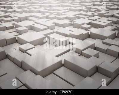 Abstrakte 3D-Hintergrund mit Würfel Stockfoto