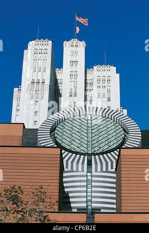 Vereinigte Staaten von Amerika CALIFORNIA SAN FRANCISCO CIVIC CENTER SAN FRANCISCO MUSEUM der modernen Kunst 1995 Gebäude von Stockfoto