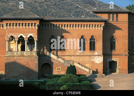 Rumänien - Mogosoaia Palast, in der Nähe von Bukarest, der Loggia zum Garten, im achtzehnten Jahrhundert. Stockfoto