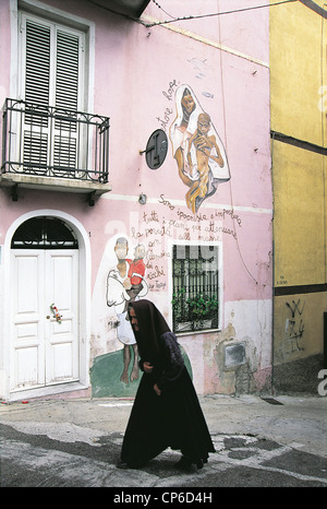 Sardinien - Orgosolo (Nu). Stockfoto