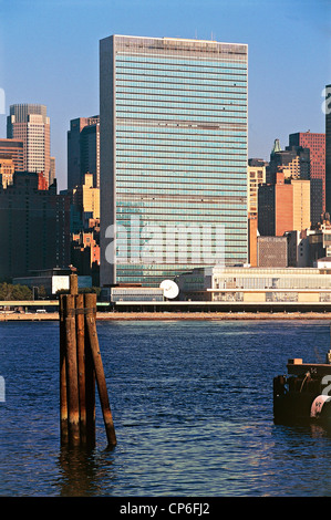 Vereinigte Staaten von Amerika - New York, das Palais des Nations aus Queens Stockfoto