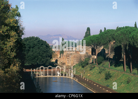 Lazio - Tivoli (Rm). Villa Adriana. Die Canopus. (Weltkulturerbe der UNESCO, 1999). Stockfoto