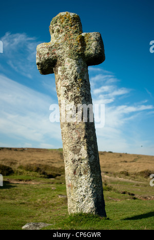 Windigen Stelle überqueren auf Dartmoor Devon Stockfoto