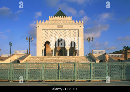 Marokko-Rabat. Mausoleum von Mohammed V (1909-1961) beherbergt auch Überreste von König Hassan II (1929-1999) sein Bruder, Prinz Stockfoto