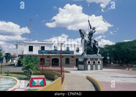 Venezuela Los Llanos Apure San Fernando de Apure. Pferdesport-Denkmal Pedro Camejo einer der tapfersten Lanzenreiter gekämpft für Stockfoto