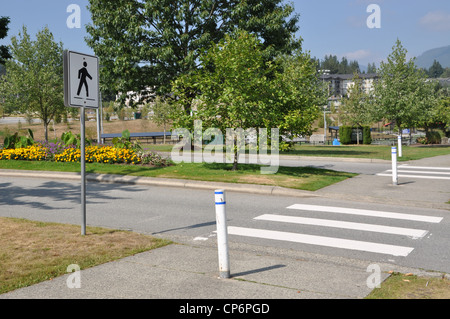 Fußgängerzone Straßenschild im park Stockfoto