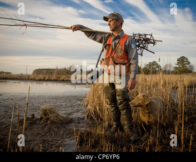 Trapper in der Blackwater National Wildlife Refuge Stockfoto